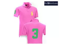 polo tee shirt -grande polo sleeve short hommes femmes rose